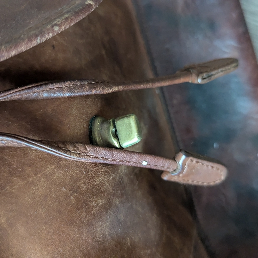 Vintage Coach Cognac Leather Backpack - Picture 15 of 16